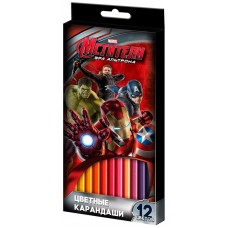 Карандаши цветные Marvel Мстители 12 цв.