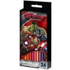 Карандаши цветные Marvel Мстители 24 цв.