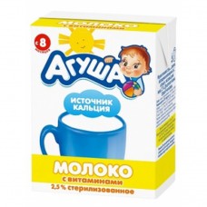 Молоко "Агуша" Витаминизированное 2,5% 200гр